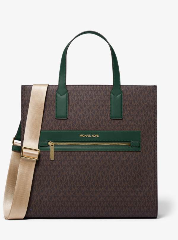 Damske Prenosná Taška Michael Kors Kenly Large Logo Zelene - Kabelky Michael Kors Obchod | VFYEH-3592